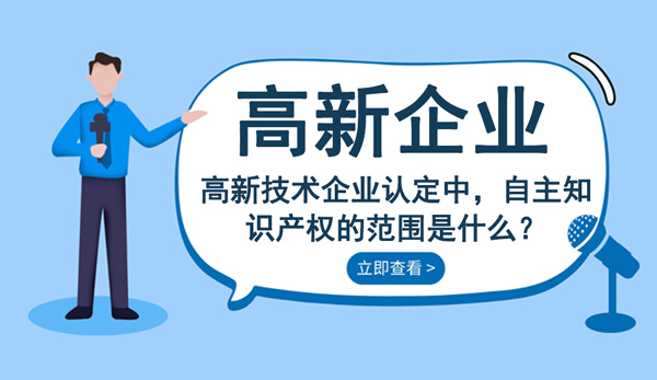 高新技術(shù)企業(yè)認定自主知識產(chǎn)權(quán)的范圍是什么
